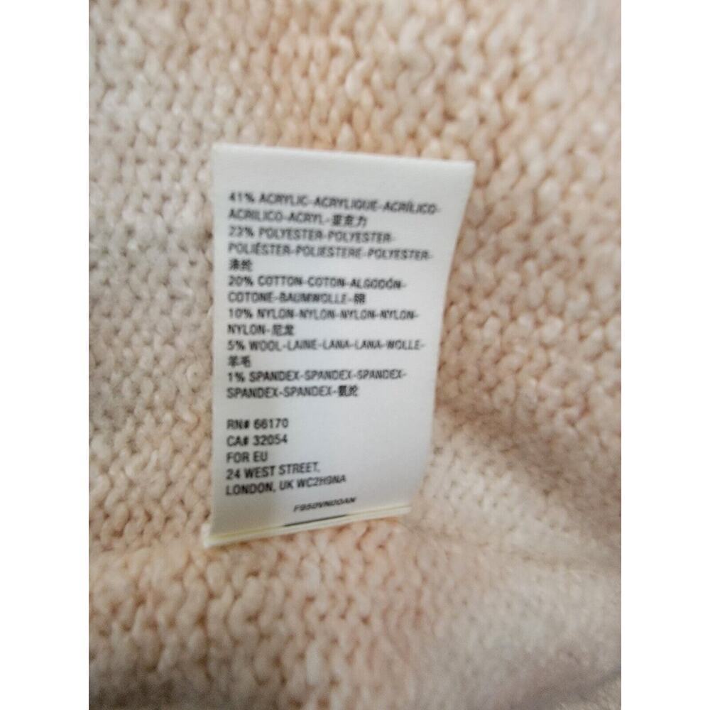 Anthropologie Cream and Peach Tie-Dye V-Neck Sweater Pullover - Picture 10 of 10